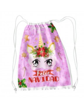 Pink Unicorn Christmas Bag