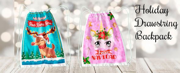 Holiday Drawstring Bags