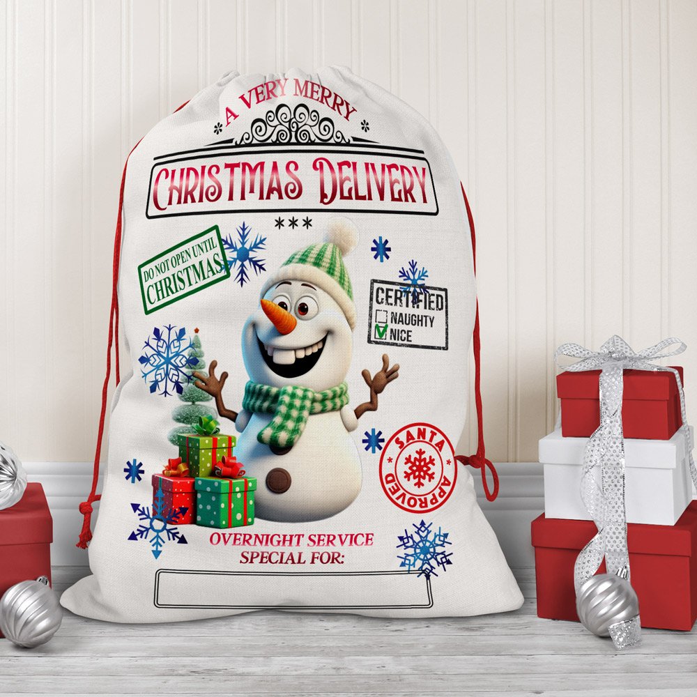 Personalized Santa Sack / Holiday Drawstring Bag - Image 12