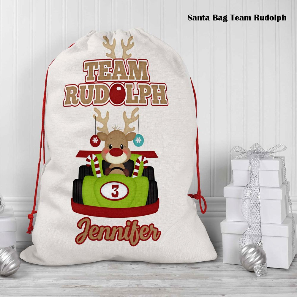 Personalized Santa Sack / Holiday Drawstring Bag - Image 17