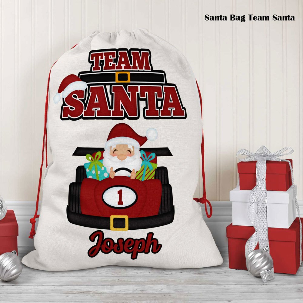 Personalized Santa Sack / Holiday Drawstring Bag - Image 18